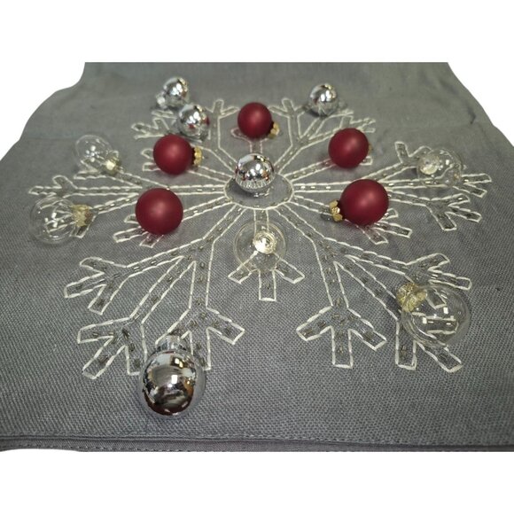 15-Piece Christmas Bauble Set With Red & Clear Ornaments For Craft & Decor Proje - Picture 3 of 7